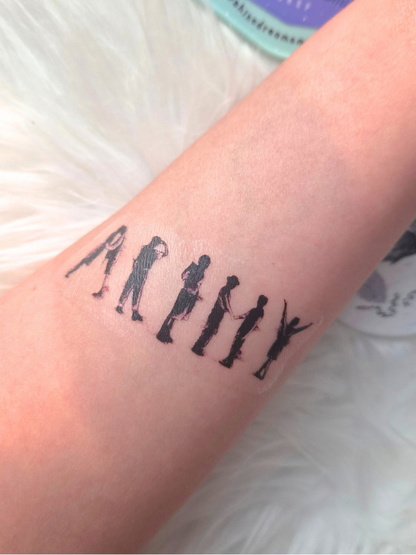 BTS Inspired Temporary Tattoos | K-pop Concert Tattoos