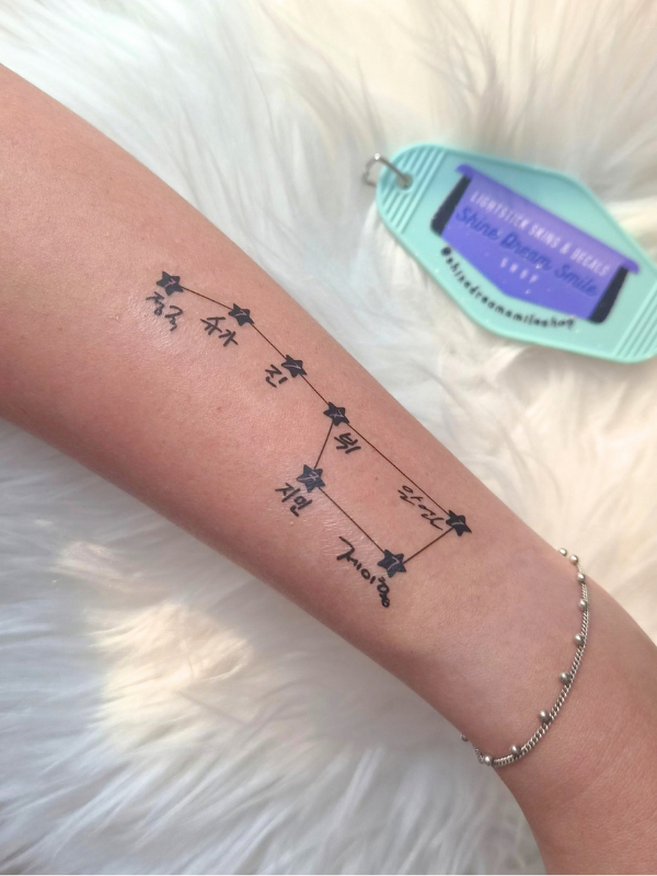 BTS Inspired Temporary Tattoos | K-pop Concert Tattoos