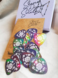 Batch Suga Tour Guitar Pick Design Stickers